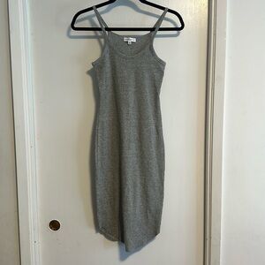 EUC- size XS-  Community grey Ribbed speghetti strap dress. Basic essential